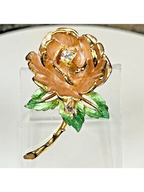 Vintage 1997 "England's Rose" Brooch Princess Diana Memorial  by R.J. Graziano